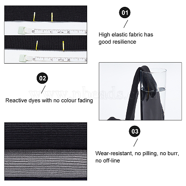 85% Cotton & 15% Elastic Fiber Ribbing Fabric for Cuffs(FIND-WH0150-92B)-4