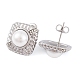 304 boucles d'oreilles en strass en acier inoxydable(EJEW-A049-15P)-2