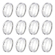 12Pcs Stainless Steel Grooved Finger Ring Settings(STAS-UN0038-94E)-1