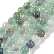 Natural Fluorite Beads Strands, Round, Grade AB, 8mm, Hole: 1mm, about 45~47pcs/strand, 15.16''(38.5cm)(G-P530-B04-03)