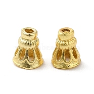 Rack Plating Brass Cord Ends, End Caps, Lead Free & Cadmium Free Free, Long-Lasting Plated, Real 18K Gold Plated, 6.5x5.5x5.5mm, Hole: 1mm(KK-Q772-28G)