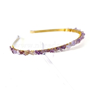 Natural Ametrine Hair Bands, Hair Accessories for Women Girls, 150x130mm(PW-WGC1C33-26)