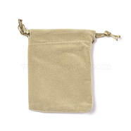 Rectangle Velours Jewelry Bags, Sandy Brown, 9.4x7.6cm(X-TP-O004-B-03)