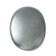 Electroplated Synthetic Non-Magnetic Hematite Worry Stone for Anxiety, Oval, 45x35x7.8mm(G-H021-02)