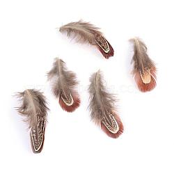 Chicken Feather Costume Accessories, Dyed, Brown, 40~80x10~20mm(FIND-Q046-08)