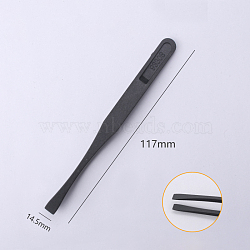 Plastic Tweezers, Anti-static Tweezers, Black, 11.4~11.7x0.6cm(SCRA-PW0004-236H-02)