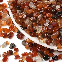 Dyed & Heated Natural Agate Beads, No Hole, Nuggets, Red, 5~8mm(X1-G-J402-04A-02)