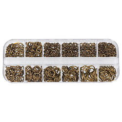 Mixed Sizes Diameter 4-10mm Brass Open Jump Rings, Round Antique Bronze 1 Box(KK-PH0008-AB-NF-B)