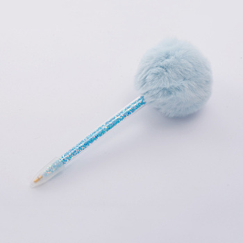 Pom Pom Ball Diamond Painting Point Drill Pen, Painting Cross Stitch Accessories Embroidery Tool, with Sequin inside, Blue, 168x63.5mm