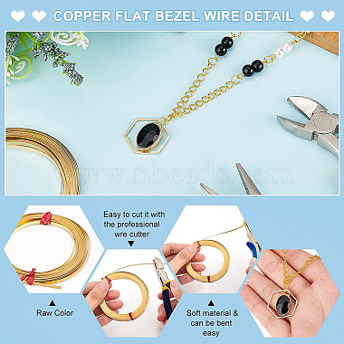 Brass Flat Bezel Wire(CWIR-WH0016-02B)-4