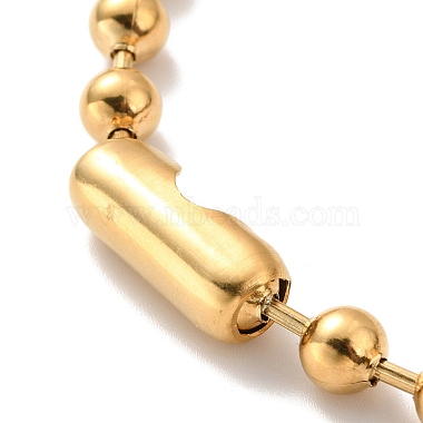 Placage sous vide 304 collier et bracelet en chaîne à billes en acier inoxydable(STAS-D181-01G-01B)-6