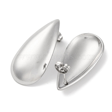 304 Stainless Steel Teardrop Stud Earrings(EJEW-D281-31S)-2