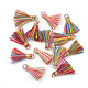 Polycotton(Polyester Cotton) Tassel Pendant Decorations(X-FIND-S281-01)-1