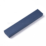 Cardboard Jewelry Set Box, for Bracelets, Necklace, Rectangle, Steel Blue, 21x4x2cm(CBOX-R036-14D)