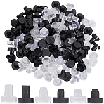 144Pcs 6 Styles PVC Plastic Non-slip Furniture Pads, T-shaped Plug, Mixed Color, 12x10~13mm, Pin: 5~6mm, 24pcs/style(FIND-GF0007-82)