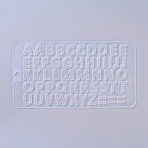 Silicone Molds, Resin Casting Molds, For UV Resin, Epoxy Resin Jewelry Making, Alphabet, Letter A~Z, White, 114x210x4mm(X-DIY-G010-58A)