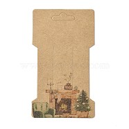 Christmas Kraft Paper Hair Clip Display Cards, Hair Bow Holder Cards, Hair Accessories Supplies, Tree, 11.5x6.6x0.03cm, Hole: 24.5x8.5mm(DIY-B061-06A-04)