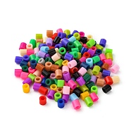 PE Fuse Beads, DIY Melty Beads, Tube, Mixed Color, 5x5mm, Hole: 3mm(X-DIY-R013-M1)