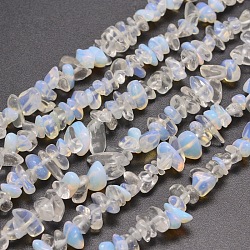 Opalite Chip Bead Strands, 5~8x5~8mm, Hole: 1mm, about 31.5 inch(X-G-M205-33)