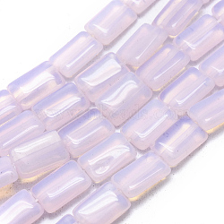 Opalite Beads Strands, Rectangle, 11.5x7.5x3.5mm, Hole: 0.8mm, about 32pcs/strand, 14.96 inch(38cm)(G-L557-15E)