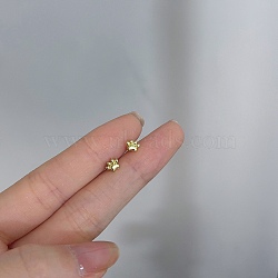 Alloy Earrings for Women, with 925 Sterling Silver Pin, Paw Print, 10mm(FS-WG98937-112)