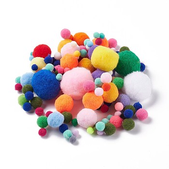 Fabric Yarn Pom Pom Balls, Round, Mixed Color, 7~38mm