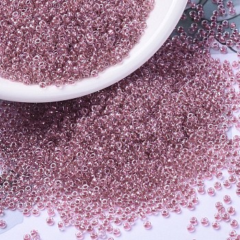 MIYUKI Round Rocailles Beads, Japanese Seed Beads, 11/0, (RR1132) Inside Dyed Berry, 2x1.3mm, Hole: 0.8mm, about 50000pcs/pound