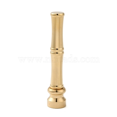 Golden Tone Brass Wax Seal Stamp Head with Bamboo Stick Shaped Handle(STAM-K001-05G-L)-3