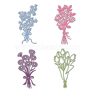 GLOBLELAND Valentine's Day Bouquet Carbon Steel Cutting Dies Stencils(DIY-DM0001-56)-5