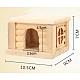 Maison de hamster en bois de pin(DIY-WH0190-42)-4
