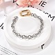 304 Stainless Steel Cable Chain Bracelets for Women Men(BJEW-C089-09GP)-2