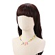 Acrylic Charm Necklace with Round Beaded Chains for Women(NJEW-JN04165)-7