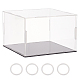 Rectangle Transparent Acrylic Minifigures Display Boxes with Black Base(ODIS-WH0030-51B)-1