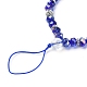 perles de strass en verre et argile polymère rondelle chaînes de dragonne de téléphone(HJEW-YW0001-05B)-2