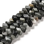 Natural Eagle Eye Stone Beads Strands, Faceted, Nuggets, 10~11x8~10x7~8mm, Hole: 1mm, about 22~23pcs/strand, 7.09~7.48''(18~19cm)(G-N327-05-15)