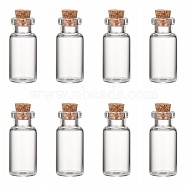 Glass Jar Glass Bottles, with Cork Stopper, Wishing Bottle, Bead Containers, Clear, 35x16mm, Capacity: 4ml(0.13 fl. oz), Bottleneck: 10mm in diameter(X-AJEW-H004-3)
