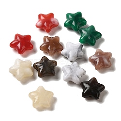 Two Tone Opaque Acrylic Beads, Star, Mixed Color, 19x20x8.5mm, Hole: 1.8mm, about 281pcs/500g(SACR-G038-02)