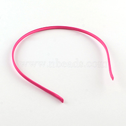 Hair Accessories Iron Hair Band Findings, Covered with Cloth, Camellia, 120~128mm(OHAR-Q042-009C)
