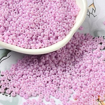 Baking Paint Glass Seed Beads, Donut, Plum, 8/0, 2.5~3x1~1.5mm, Hole: 1~1.2mm, about 40909pcs/1pound