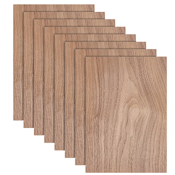 Walnut Wood Sheet, Wood Veneer, Thin Unfinished Wood for Wood Craft DIY Project, Rectangle, Tan, 30x21x0.04cm