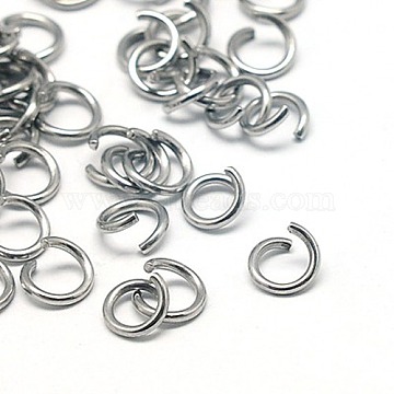 304 Stainless Steel Jump Rings, Jewelry Accessory, 18 Gauge, 7x1mm, Inner Diameter: 5mm(X-STAS-E043-7x1mm)
