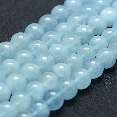 8mm Round Aquamarine Beads