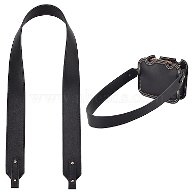 Black Imitation Leather Bag Handles