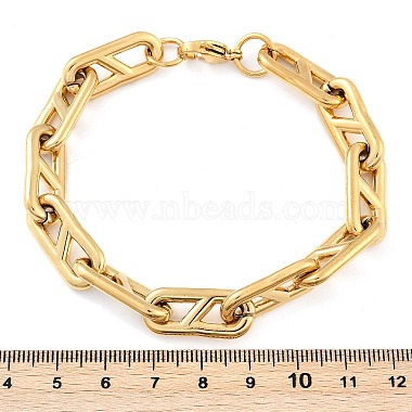 304 Stainless Steel Oval Link  Chain Bracelets for Women Men(BJEW-F488-49C-G)-5