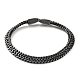 304 Stainless Steel Trendy Double Layer Chain Bracelets(BJEW-D031-01B)-1