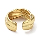 Rack Plating Brass Criss Cross Open Cuff Rings for Women(RJEW-Q777-04G)-3