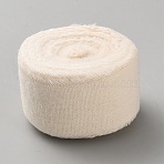 Cotton Frayed Ribbons, Raw Edged Ribbon, for Gift Wrapping, Linen, 1 inch(25mm), about 5 yards/roll(OCOR-WH0036-46B)
