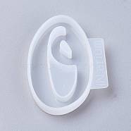 Letter DIY Silicone Molds, For UV Resin, Epoxy Resin Jewelry Making, Letter.O,  53x42x8mm, Inner Diameter: 51x32mm(X-DIY-I034-08O)