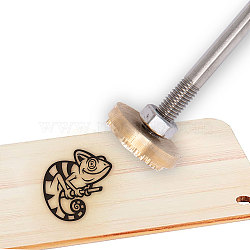 Stamping Embossing Soldering Brass with Stamp, for Cake/Wood, Animal Pattern, 30mm(AJEW-WH0113-15-233)