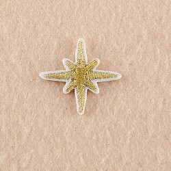 Computerized Embroidery Cloth Iron on/Sew on Patches, Costume Accessories, Appliques, Shinning Star, Gold, 31x32mm(DIY-F038-F01-A)